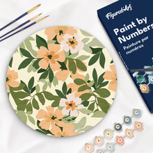 Load image into Gallery viewer, Paint by numbers on Wood Slice - Floral Pattern Figured'Art UK