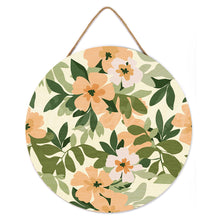 Load image into Gallery viewer, Paint by numbers on Wood Slice - Floral Pattern