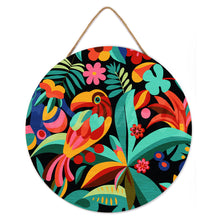 Load image into Gallery viewer, Paint by numbers on Wood Slice - Abstract Toucan