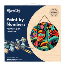 Load image into Gallery viewer, Paint by numbers on Wood Slice - Abstract Toucan