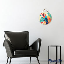 Load image into Gallery viewer, Paint by numbers on Wood Slice - Tropical Parrot