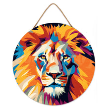Load image into Gallery viewer, Paint by numbers on Wood Slice - Lion