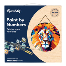 Load image into Gallery viewer, Paint by numbers on Wood Slice - Lion