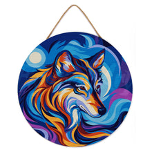 Load image into Gallery viewer, Paint by numbers on Wood Slice - Wolf