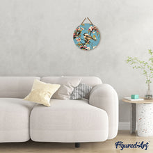Load image into Gallery viewer, Paint by numbers on Wood Slice - Bird on Branch