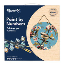 Load image into Gallery viewer, Paint by numbers on Wood Slice - Bird on Branch