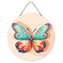 Load image into Gallery viewer, Paint by numbers on Wood Slice - Butterfly
