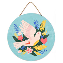 Load image into Gallery viewer, Paint by numbers on Wood Slice - Bird and Flowers