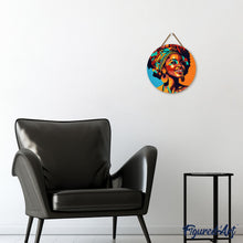 Load image into Gallery viewer, Paint by numbers on Wood Slice - African Queen Pop Art