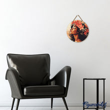 Load image into Gallery viewer, Paint by numbers on Wood Slice - Floral Woman
