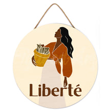 Load image into Gallery viewer, Paint by numbers on Wood Slice - Beauty and Liberty