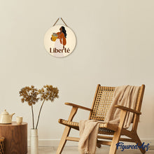 Load image into Gallery viewer, Paint by numbers on Wood Slice - Beauty and Liberty
