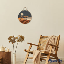 Load image into Gallery viewer, Paint by numbers on Wood Slice - Desert Moonlight