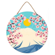 Load image into Gallery viewer, Paint by numbers on Wood Slice - Mount Fuji