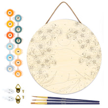 Load image into Gallery viewer, Paint by numbers on Wood Slice - Mount Fuji