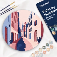 Load image into Gallery viewer, Paint by numbers on Wood Slice - Buildings Figured&#39;Art UK