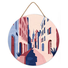 Load image into Gallery viewer, Paint by numbers on Wood Slice - Buildings