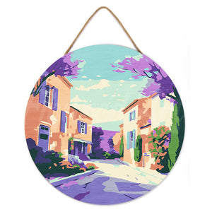 Paint by numbers on Wood Slice - Provence Spring