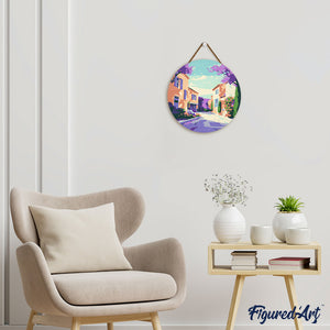 Paint by numbers on Wood Slice - Provence Spring