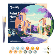 Load image into Gallery viewer, Paint by numbers on Wood Slice - Provence Spring