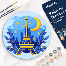 Load image into Gallery viewer, Paint by numbers on Wood Slice - Eiffel Tower Figured&#39;Art UK