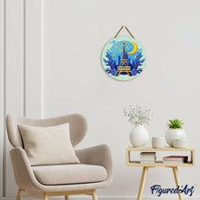 Load image into Gallery viewer, Paint by numbers on Wood Slice - Eiffel Tower