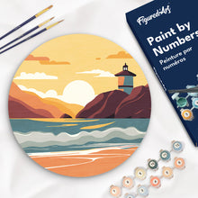 Load image into Gallery viewer, Paint by numbers on Wood Slice - Malibu Figured&#39;Art UK