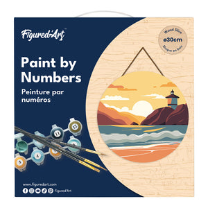 Paint by numbers on Wood Slice - Malibu
