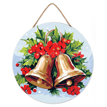Load image into Gallery viewer, Paint by numbers on Wood Slice - Christmas Bells