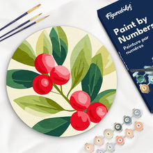 Load image into Gallery viewer, Paint by numbers on Wood Slice - Cranberries Figured'Art UK
