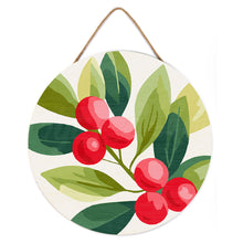 Load image into Gallery viewer, Paint by numbers on Wood Slice - Cranberries