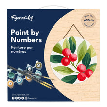 Load image into Gallery viewer, Paint by numbers on Wood Slice - Cranberries