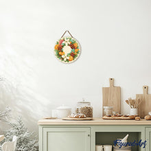 Load image into Gallery viewer, Paint by numbers on Wood Slice - Pine Citrus Wreath
