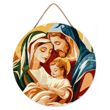 Load image into Gallery viewer, Paint by numbers on Wood Slice - Holy Family