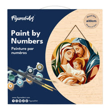 Load image into Gallery viewer, Paint by numbers on Wood Slice - Holy Family