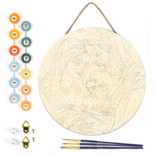 Load image into Gallery viewer, Paint by numbers on Wood Slice - Holy Family