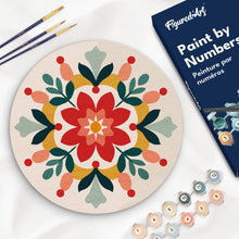 Load image into Gallery viewer, Paint by numbers on Wood Slice - Winter Mandala Figured'Art UK