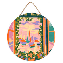 Load image into Gallery viewer, Paint by numbers on Wood Slice - The Open Window - Matisse