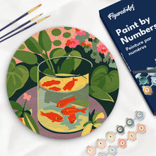 Load image into Gallery viewer, Paint by numbers kit for adults Paint by numbers on Wood Slice - Goldfish - Matisse Figured'Art UK