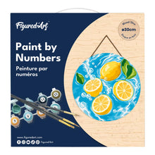 Load image into Gallery viewer, Paint by numbers on Wood Slice - Citrus Breeze