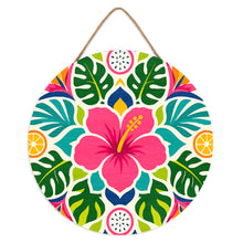 Load image into Gallery viewer, Paint by numbers on Wood Slice - Hibiscus Mandala