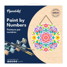 Load image into Gallery viewer, Paint by numbers on Wood Slice - Butterfly Mandala