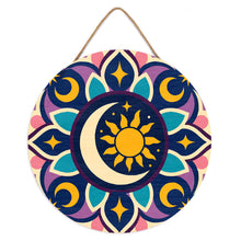 Load image into Gallery viewer, Paint by numbers on Wood Slice - Celestial Mandala