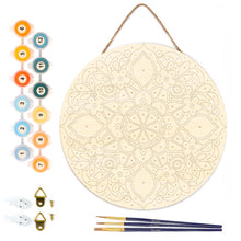 Load image into Gallery viewer, Paint by numbers on Wood Slice - Citrus Mandala