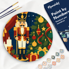 Load image into Gallery viewer, Paint by numbers kit for adults Paint by numbers on Wood Slice - Christmas Nutcracker Figured'Art UK