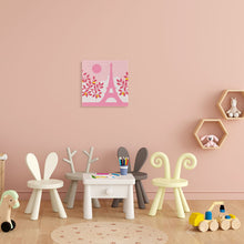 Load image into Gallery viewer, Mini Paint by numbers Pink Paris in the sun 20x20cm already framed