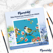 Load image into Gallery viewer, Mini Paint by numbers Birds Painting 20x20cm already framed