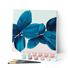 Load image into Gallery viewer, Mini Paint by numbers Foliage Plant 20x20cm already framed