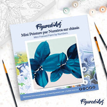 Load image into Gallery viewer, Mini Paint by numbers Foliage Plant 20x20cm already framed