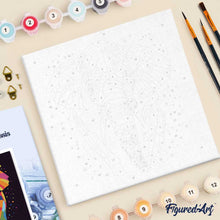 Load image into Gallery viewer, Mini Paint by numbers Elephant Abstract Pop Art 20x20cm already framed